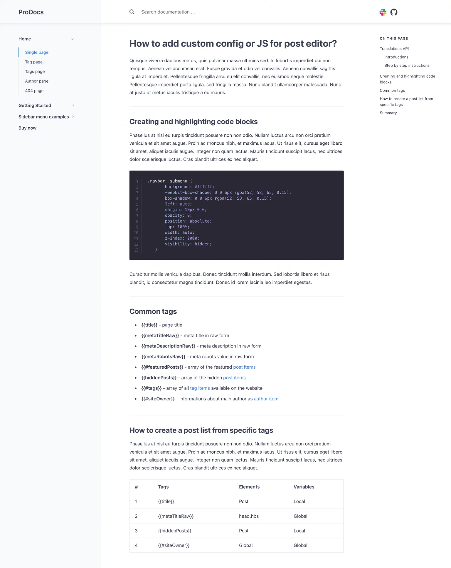 ProDocs: A Sleek, Customizable Theme for Knowledge Management