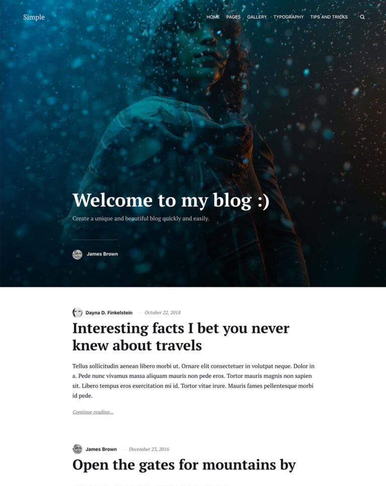 Simple Blog Publii Theme