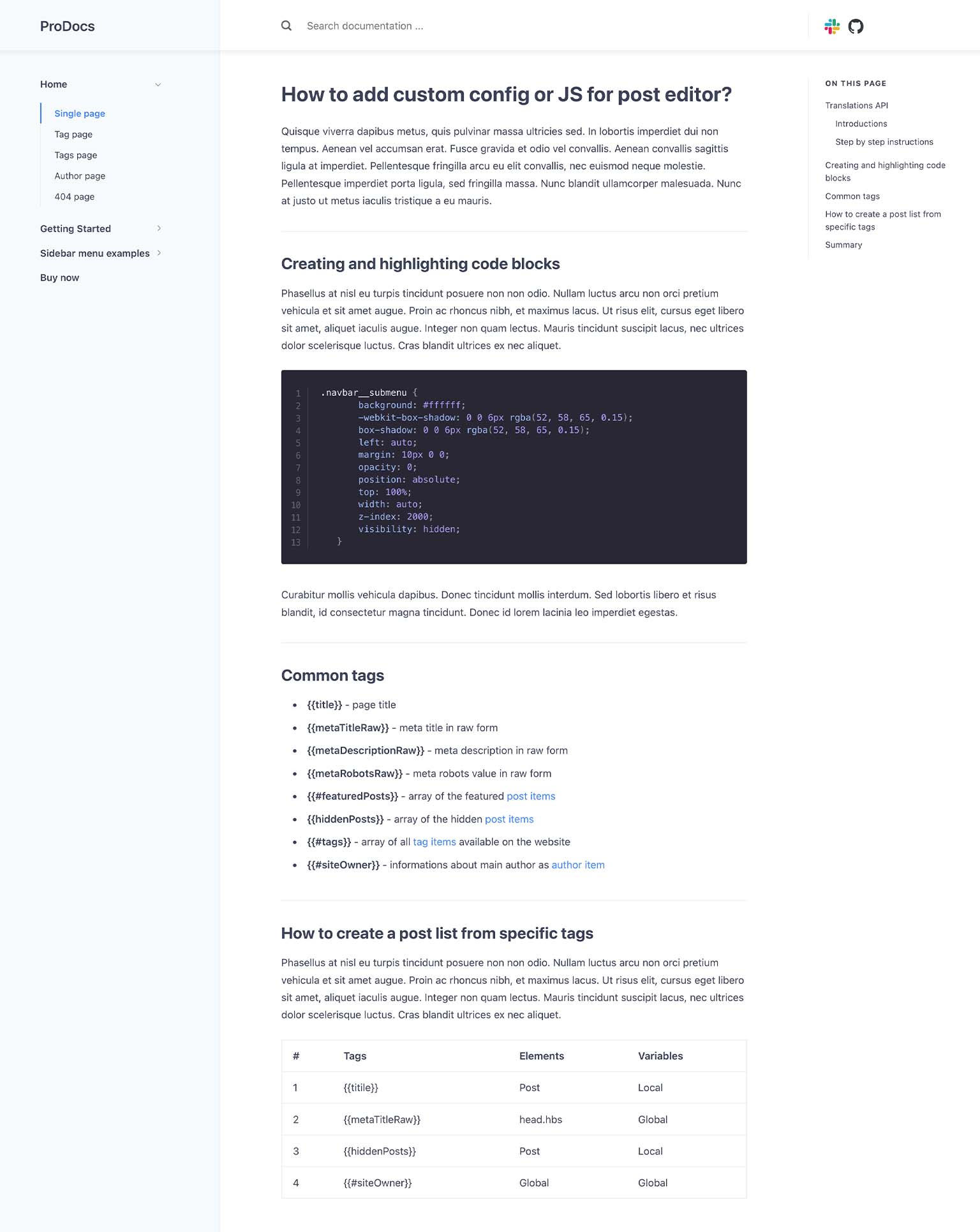 ProDocs Knowledge Base Theme