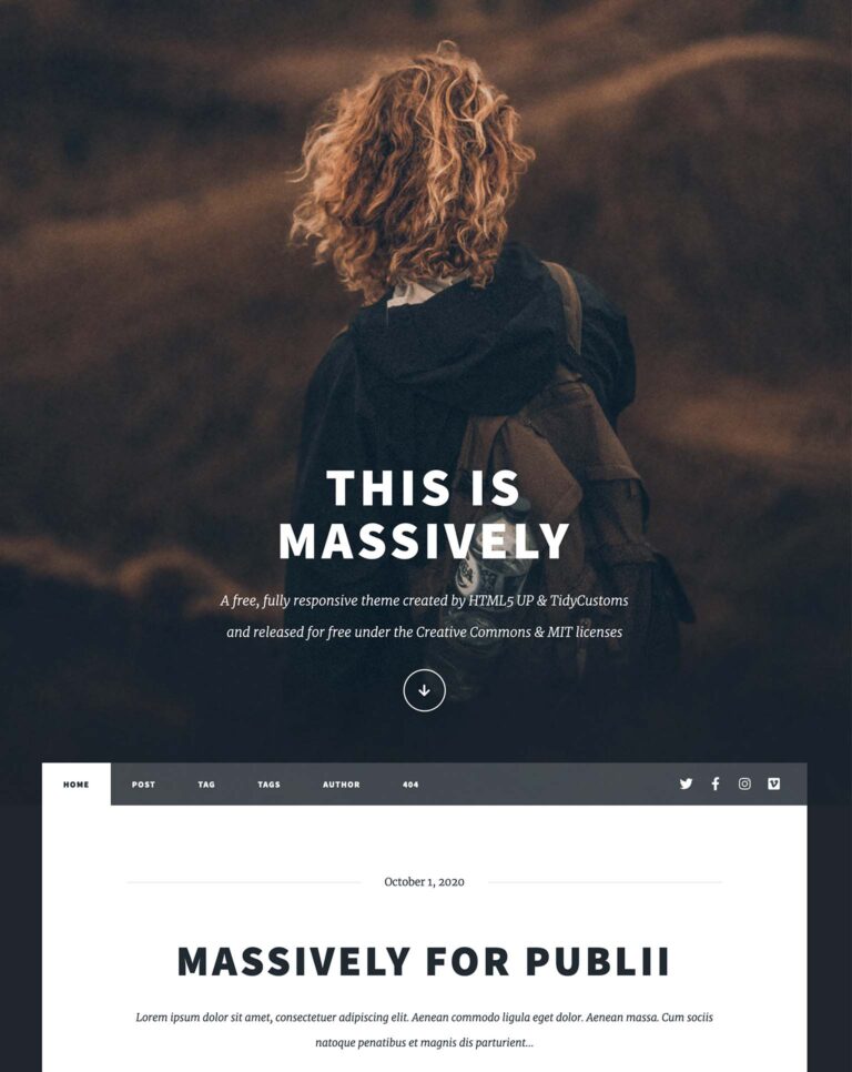 Massively Free Publii Theme