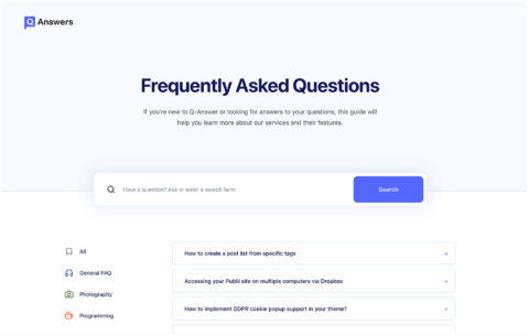 Q-Answers FAQ Theme
