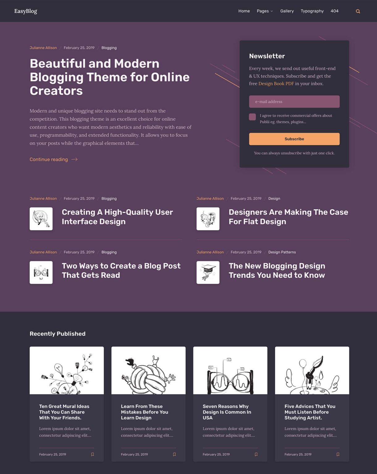 EasyBlog: A Card-Based Design Blogging Theme