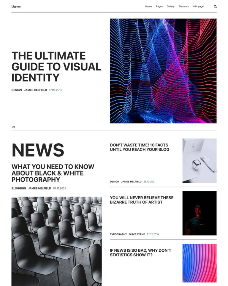 Lignes - Modern Tech Blog Theme