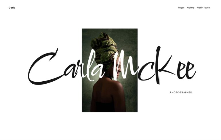 Carla Photography Theme for Publii Static CMS