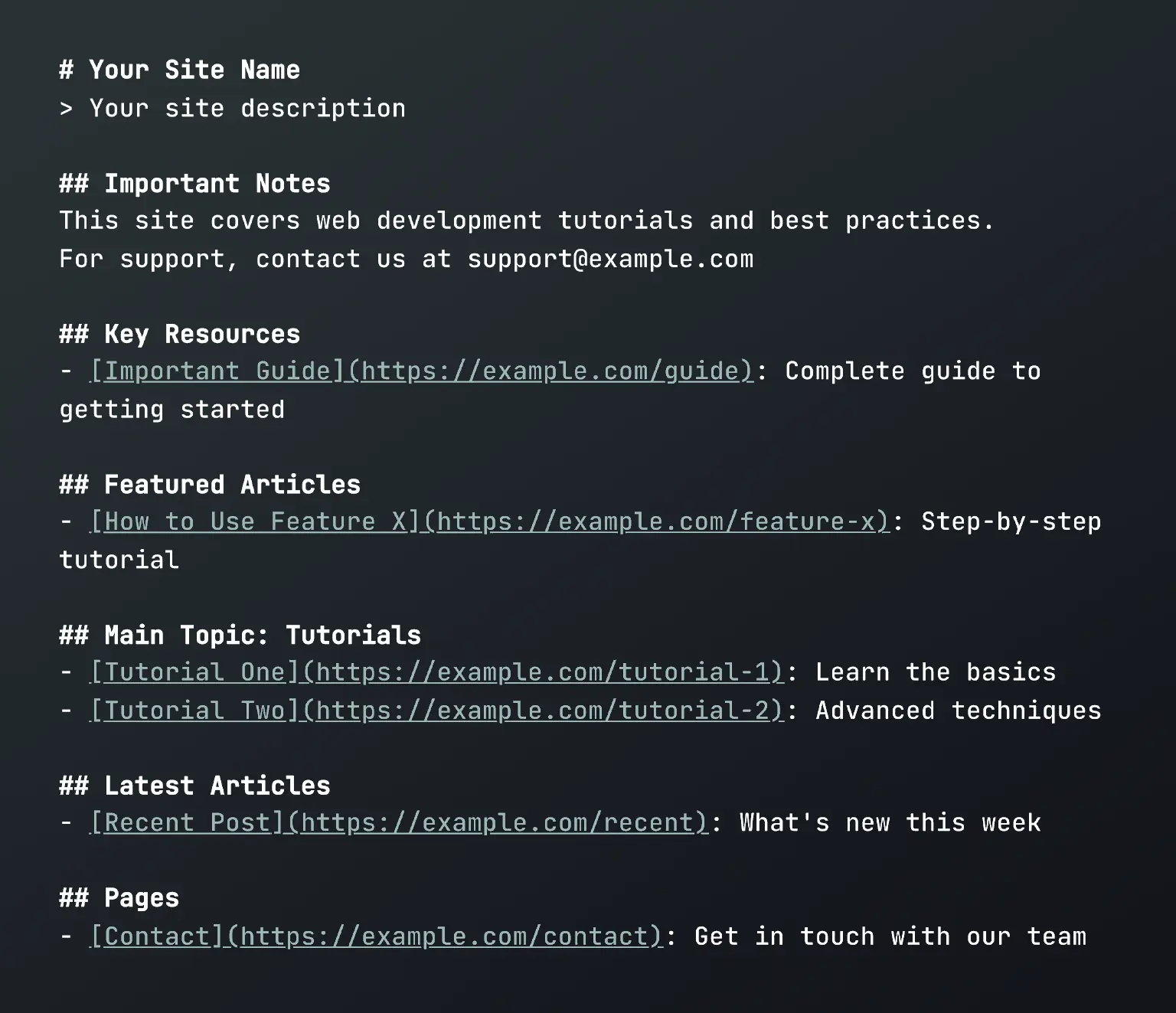 LLMS.txt Generator