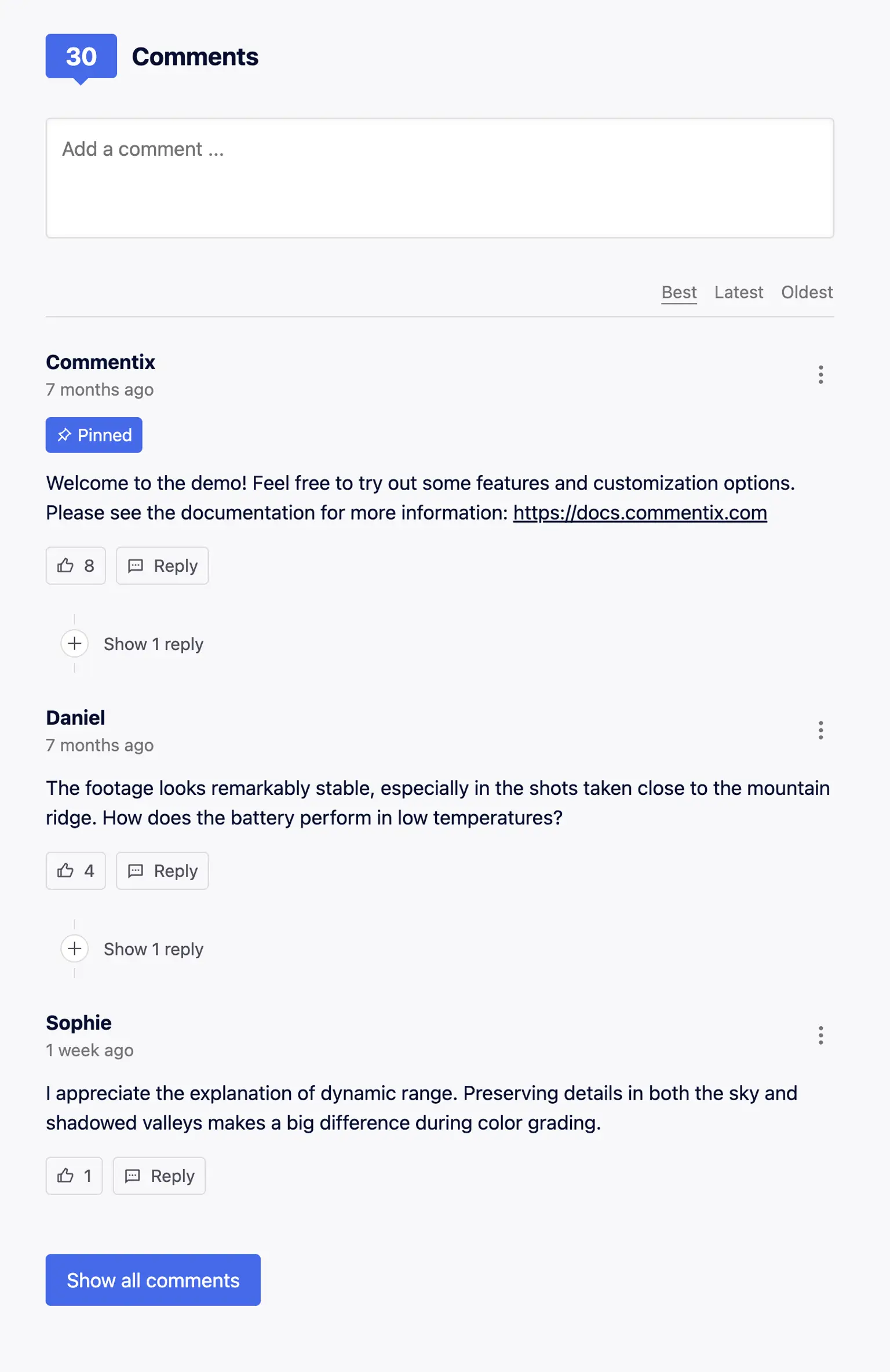 Commentix - fast comment system for the modern web