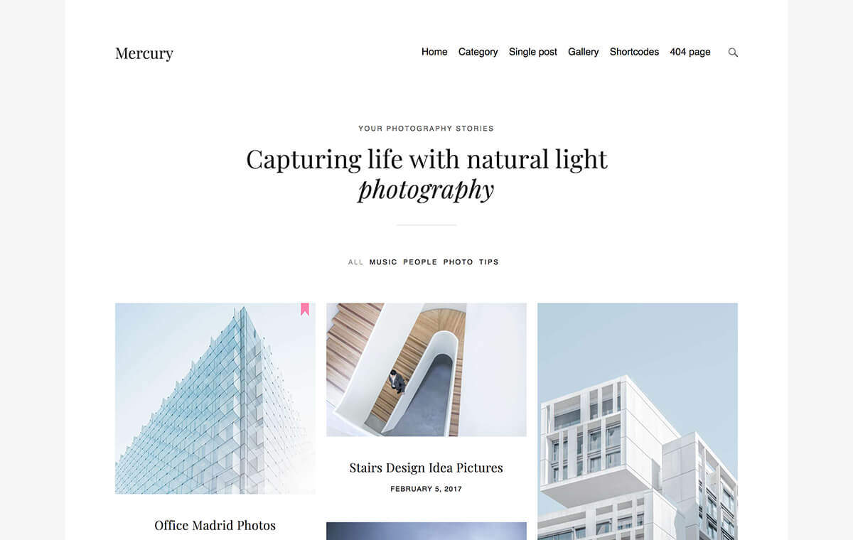 Mercury Publii Portfolio Theme