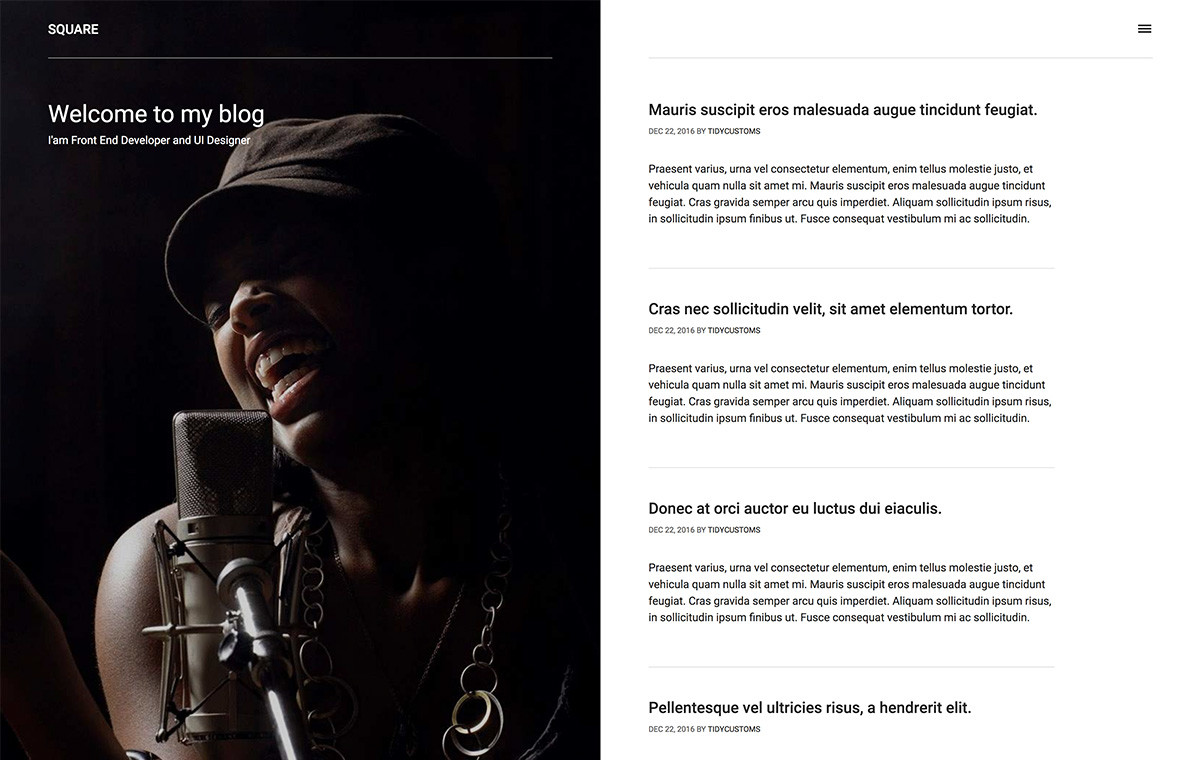 Square Publii Book Style Theme