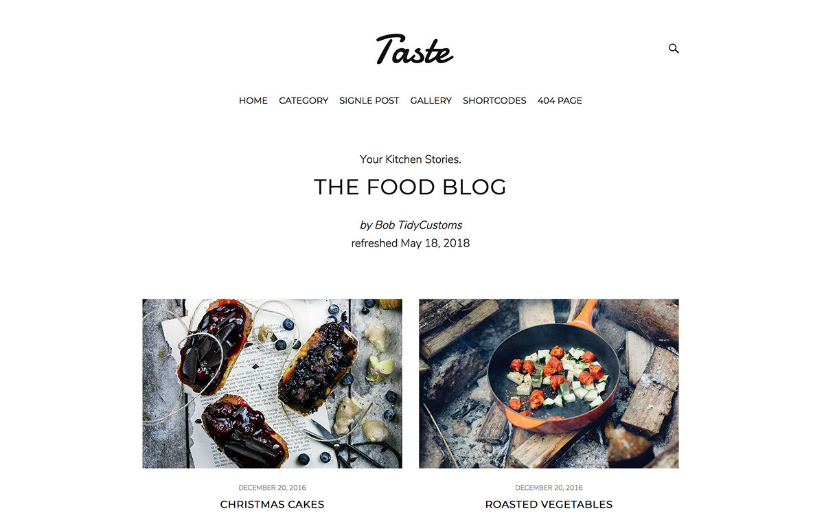 Taste Publii Food Theme
