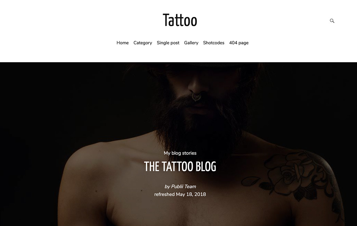 Tattoo Publii Photo Theme